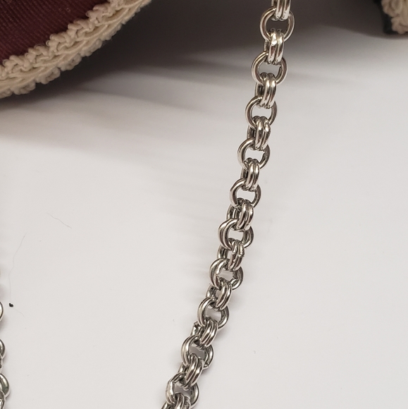 Unique White Enamel Le Fleur Shield Pendant Necklace - Picture 3 of 8